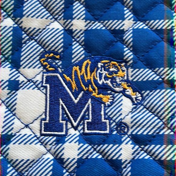 University of Memphis Spirit Ready Plaid Quilted Purse with Embroidered Logo - Picture 2 of 10